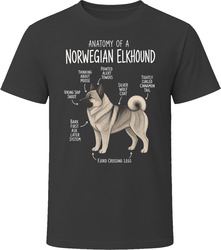 Anatomy of a Norwegian Elkhound Funny Norwegian Elkhound Dog Lover Gift T-Shirt
