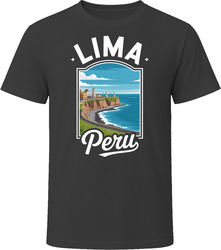Lima Peru Tourist Vacation Gift Tee Flat T Shirt Lima Peru Tourist Vacation Gift Tee Flat T Shirt