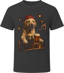 Labrador Retriever Drinking Beer at the Bar T Shirt Labrador Retriever Drinking Beer at the Bar T Shirt