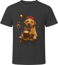 Labrador Retriever Drinking Beer at the Bar T Shirt Labrador Retriever Drinking Beer at the Bar T Shirt