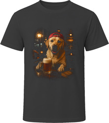 Labrador Retriever Drinking Beer at the Bar T Shirt Labrador Retriever Drinking Beer at the Bar T Shirt