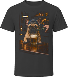 French Bulldog Drinking Beer at the Bar T Shirt French Bulldog Drinking Beer at the Bar T Shirt