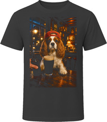 Cavalier King Charles Spaniel Drinking Beer at the Bar T Shirt Cavalier King Charles Spaniel Drinking Beer at the Bar T Shirt