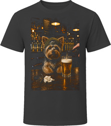 Yorkshire Terrier Drinking Beer at the Bar T Shirt Yorkshire Terrier Drinking Beer at the Bar T Shirt