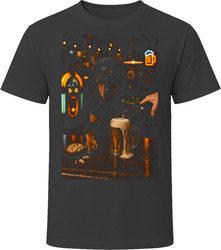 Doberman Pinscher Drinking Beer at the Bar T Shirt Doberman Pinscher Drinking Beer at the Bar T Shirt