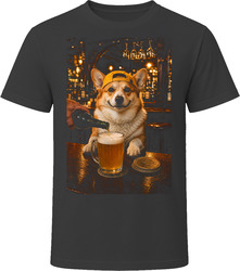 Pembroke Welsh Corgi Drinking Beer at the Bar T Shirt Pembroke Welsh Corgi Drinking Beer at the Bar T Shirt