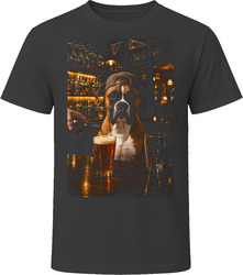 Boxer Drinking Beer at the Bar T Shirt Boxer Drinking Beer at the Bar T Shirt