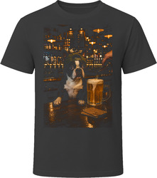 Boston Terrier Drinking Beer at the Bar T Shirt Boston Terrier Drinking Beer at the Bar T Shirt