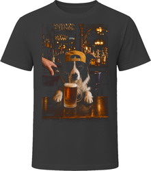 Border Collie Drinking Beer at the Bar T Shirt Border Collie Drinking Beer at the Bar T Shirt