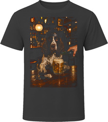 English Springer Spaniel Drinking Beer at the Bar T Shirt English Springer Spaniel Drinking Beer at the Bar T Shirt
