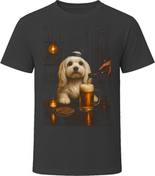 Maltese Drinking Beer at the Bar T Shirt Maltese Drinking Beer at the Bar T Shirt