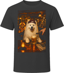 Samoyed Drinking Beer at the Bar T Shirt Samoyed Drinking Beer at the Bar T Shirt