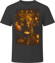 Chesapeake Bay Retriever Drinking Beer at the Bar T Shirt Chesapeake Bay Retriever Drinking Beer at the Bar T Shirt