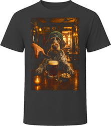 German Wirehaired Pointer Drinking Beer at the Bar T Shirt German Wirehaired Pointer Drinking Beer at the Bar T Shirt