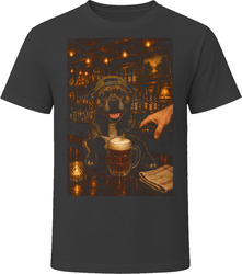 Staffordshire Bull Terrier Drinking Beer at the Bar T Shirt Staffordshire Bull Terrier Drinking Beer at the Bar T Shirt