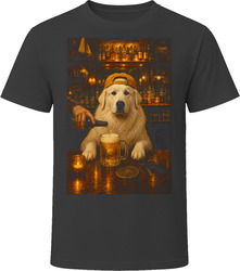 Great Pyrenees Drinking Beer at the Bar T Shirt Great Pyrenees Drinking Beer at the Bar T Shirt