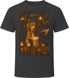 Nova Scotia Duck Tolling Retriever Drinking Beer at the Bar T Shirt Nova Scotia Duck Tolling Retriever Drinking Beer at the Bar T Shirt