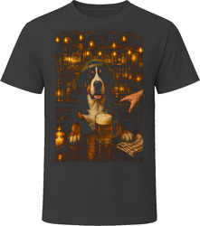 Greater Swiss Mountain Dog Drinking Beer at the Bar T Shirt Greater Swiss Mountain Dog Drinking Beer at the Bar T Shirt