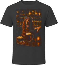 Irish Setter Drinking Beer at the Bar T Shirt Irish Setter Drinking Beer at the Bar T Shirt
