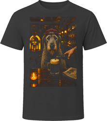 Irish Wolfhound Drinking Beer at the Bar T Shirt Irish Wolfhound Drinking Beer at the Bar T Shirt