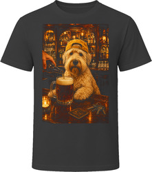 Soft Coated Wheaten Terrier Drinking Beer at the Bar T Shirt Soft Coated Wheaten Terrier Drinking Beer at the Bar T Shirt