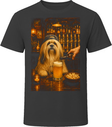 Lhasa Apso Drinking Beer at the Bar T Shirt Lhasa Apso Drinking Beer at the Bar T Shirt