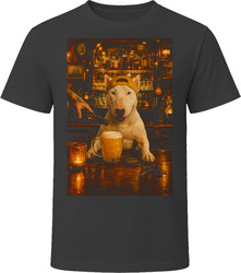 Bull Terrier Drinking Beer at the Bar T Shirt Bull Terrier Drinking Beer at the Bar T Shirt
