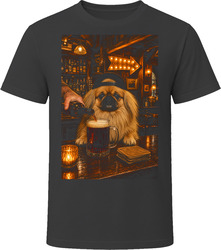 Pekingese Drinking Beer at the Bar T Shirt Pekingese Drinking Beer at the Bar T Shirt