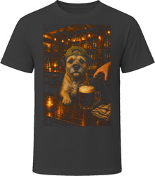 Border Terrier Drinking Beer at the Bar T Shirt Border Terrier Drinking Beer at the Bar T Shirt