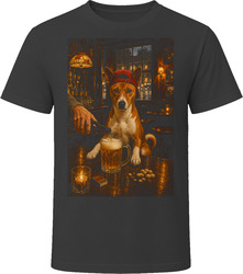 Basenji Drinking Beer at the Bar T Shirt Basenji Drinking Beer at the Bar T Shirt