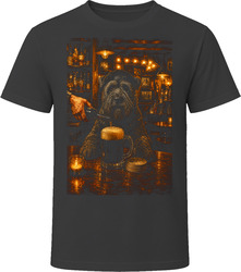 Bouvier des Flandres Drinking Beer at the Bar T Shirt