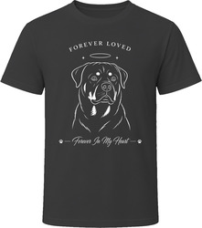 Rottweiler Forever Loved Dog Memorial T Shirt