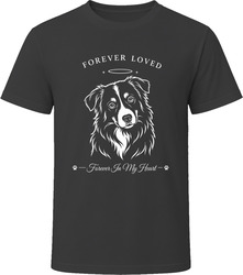 Australian Shepherd Forever Loved Dog Memorial T Shirt