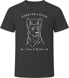 Belgian Malinois Forever Loved Dog Memorial T Shirt Belgian Malinois Forever Loved Dog Memorial T Shirt
