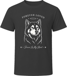 Alaskan Malamute Forever Loved Dog Memorial T Shirt