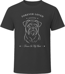 Brussels Griffon Forever Loved Dog Memorial T Shirt