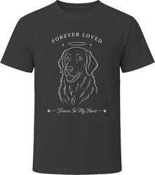 Flat-Coated Retriever Forever Loved Dog Memorial T Shirt
