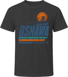Oshawa Lake Ontario Est 1850 Retro Stripe T Shirt Oshawa Lake Ontario Est 1850 Retro Stripe T Shirt