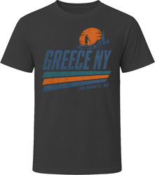 Greece Ny Lake Ontario Est 1822 Retro Stripe T Shirt Greece Ny Lake Ontario Est 1822 Retro Stripe T Shirt