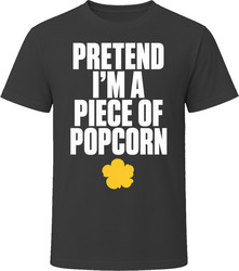 Pretend I'm A Piece Of Popcorn Funny Lazy Halloween Costume T Shirt