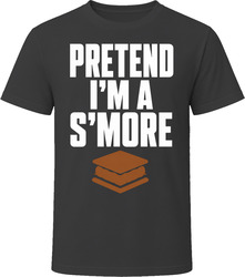 Pretend I'm A S'more Funny Lazy Halloween Costume T Shirt