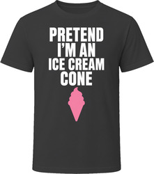 Pretend I'm An Ice Cream Cone Funny Lazy Halloween Costume T Shirt