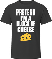 Pretend I'm A Block Of Cheese Funny Lazy Halloween Costume T Shirt