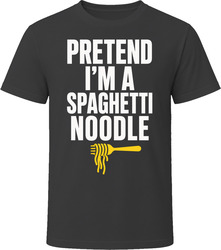 Pretend I'm A Spaghetti Noodle Funny Lazy Halloween Costume T Shirt