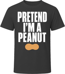 Pretend I'm A Peanut Funny Lazy Halloween Costume T Shirt