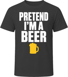 Pretend I'm A Beer Funny Lazy Halloween Costume T Shirt