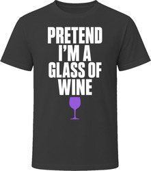 Pretend I'm A Glass Of Wine Funny Lazy Halloween Costume T Shirt