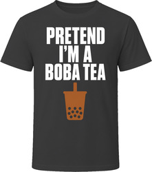 Pretend I'm A Boba Tea Funny Lazy Halloween Costume T Shirt