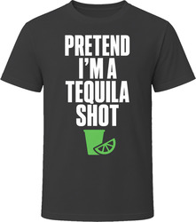 Pretend I'm A Tequila Shot Funny Lazy Halloween Costume T Shirt
