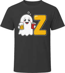 Boo Z Funny Halloween Ghost Booze Drinking Pun T-Shirt